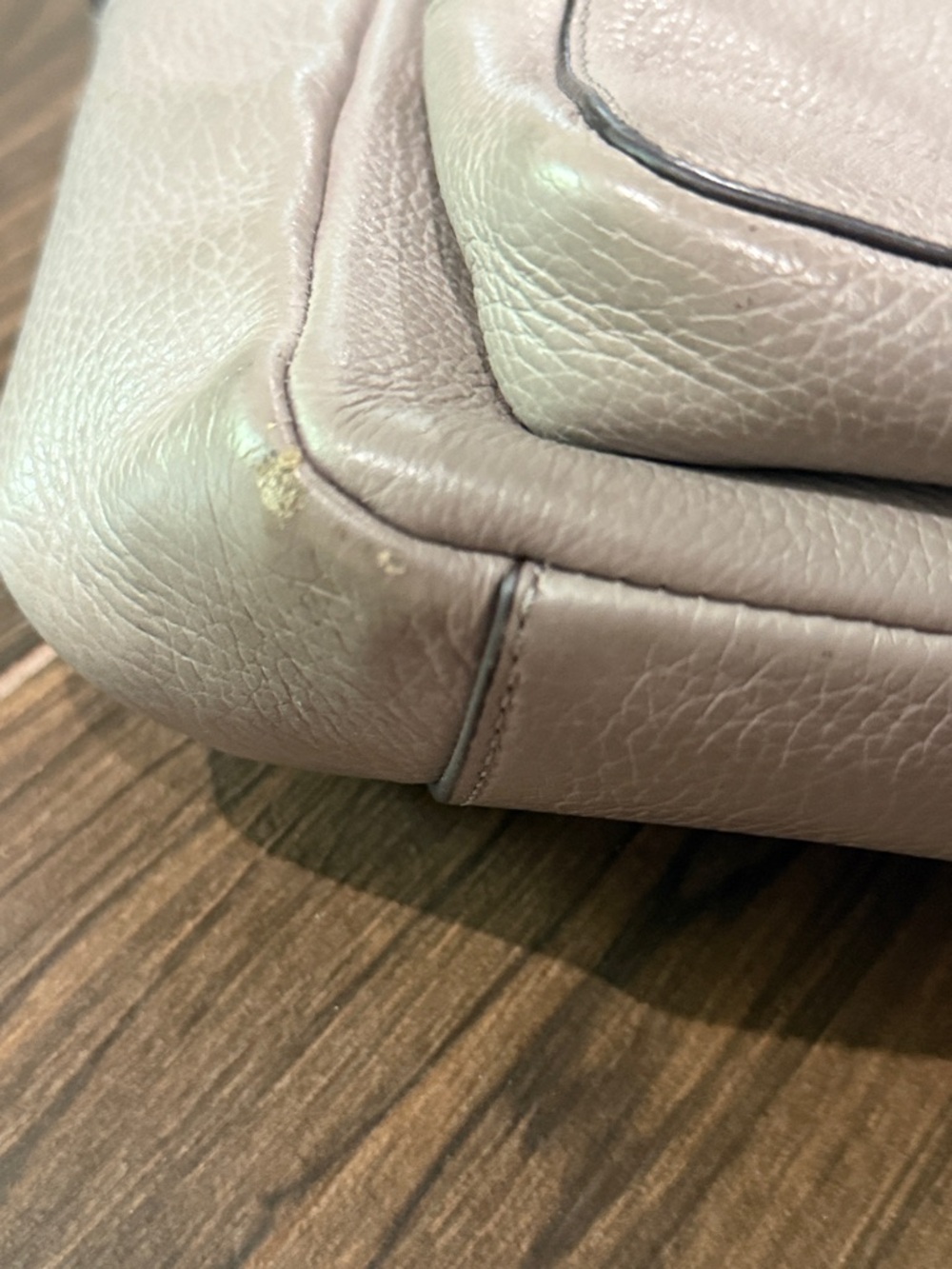 kate spade Pebbled Leather Gray Mini Backpack - Picture 5 of 6